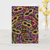 マルディグラスアート カード (黄色い花)