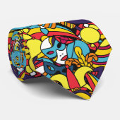 マルディグラスアーパターン(の模様が)あるト ネクタイ (ロール)