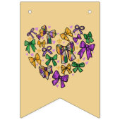 マルディグラスイエローグリーンパープルバンティングバナー バンティングフラッグ (第2の旗)