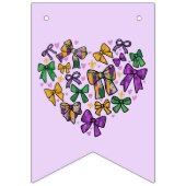 マルディグラスイエローグリーンパープルバンティングバナー バンティングフラッグ (第1の旗)