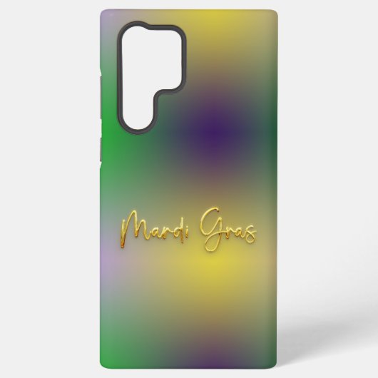 マルディグラスイエロー、紫、緑 SAMSUNG GALAXYケース (裏面)