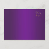 マルディグラスウェディング日付はがきを保存 案内ポストカード (裏面)