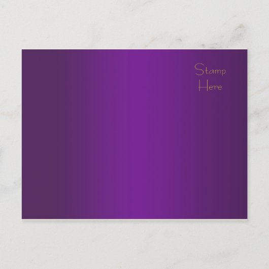 マルディグラスウェディング日付はがきを保存 案内ポストカード (裏面)