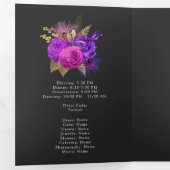 マルディグラスウォーターカラーフローラキンセアニラ写真 三つ折り招待状 (内部最初)