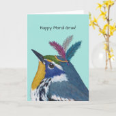 マルディグラスウォーブラーカード カード (黄色い花)