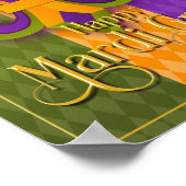 マルディグラスウォールアートマルディグラス（紋章の）フラ・ダ・リ ポスター (角)