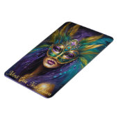 マルディグラスウーマンインマスクカーニバル編集文字 マグネット (左側)