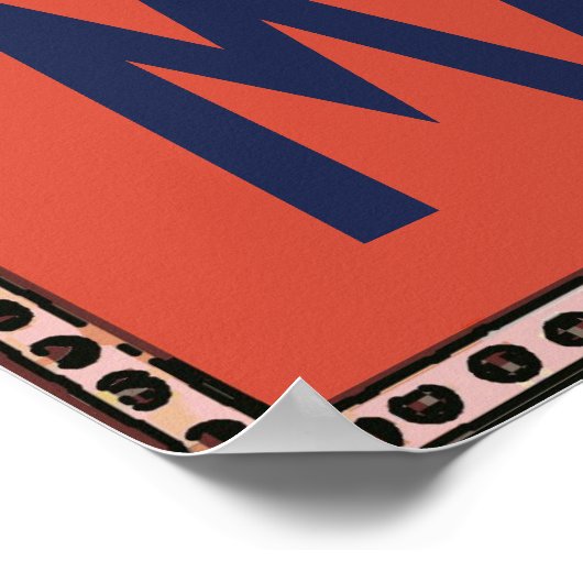 マルディグラスウーマン顔 ポスター (角)