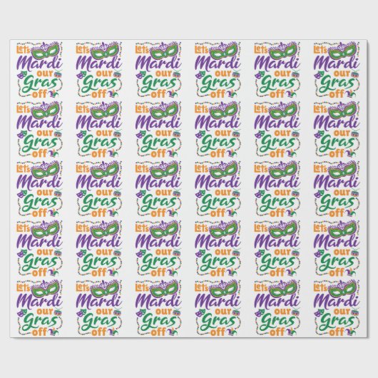 マルディグラスオフマルディグおもしろいラスパーティー ラッピングペーパー (フラット)