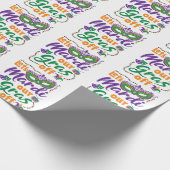 マルディグラスオフマルディグおもしろいラスパーティー ラッピングペーパー (角)