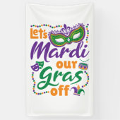 マルディグラスオフマルディグおもしろいラスパーティー 横断幕 (縦)