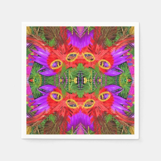 マルディグラスカクテルナプキン スタンダードカクテルナプキン (正面)