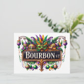 マルディグラスカクテルパーティの招待状 招待状 (スタンド正面)