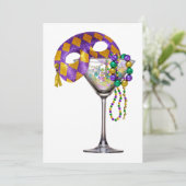 マルディグラスカクテルパーティの招待状 招待状 (スタンド正面)