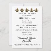 マルディグラスカクテルパーティの招待状 招待状 (裏面)