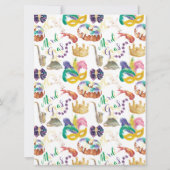 マルディグラスカップルのシャワー招待状 招待状 (裏面)