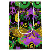 マルディグラスカラーダマスク・ドラゴン，バタフライ，ヘビ ミディアムペーパーバッグ (裏面)