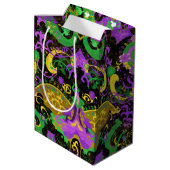 マルディグラスカラーダマスク・ドラゴン，バタフライ，ヘビ ミディアムペーパーバッグ (裏面アングル)