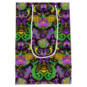 マルディグラスカラーダマスク・ドラゴン，バタフライ，ヘビ ミディアムペーパーバッグ (裏面)