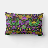 マルディグラスカラーダマスク・ドラゴン，バタフライ，ヘビ ランバークッション (裏面)