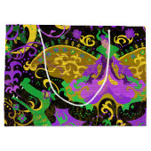 マルディグラスカラーダマスク・ドラゴン，バタフライ，ヘビ ラージペーパーバッグ (裏面)