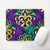 マルディグラスカラーフルーアディLISパターン マウスパッド (マウス)