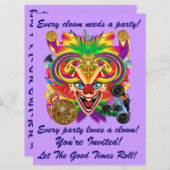 マルディグラスカーニバルイベントメモを見る 招待状 (正面/裏面)