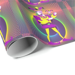 マルディグラスカーニバルジェスター ラッピングペーパー