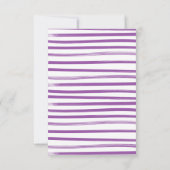 マルディグラスガールクロースラインの本ベビー 招待状 (裏面)