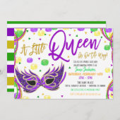 マルディグラスガールベビーシャワー招待状 招待状 (正面/裏面)