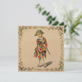 マルディグラスガール招待状