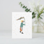 マルディグラスキッズカーニバル春イラストレーションボーイ ポストカード (スタンド正面)