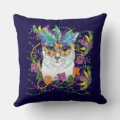 マルディグラスキャットおもしろい、マルディグラス クッション (裏面)