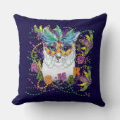 マルディグラスキャットおもしろい、マルディグラス クッション (正面)