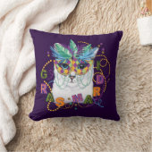 マルディグラスキャットおもしろい、マルディグラス クッション (ブランケット)