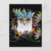 マルディグラスキャットおもしろい、マルディグラス シーズンポストカード (正面)