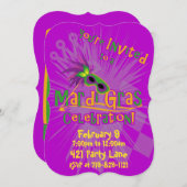 マルディグラスキャット招待状 招待状 (正面/裏面)