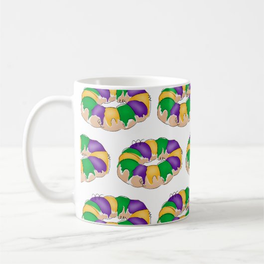 マルディグラスキングケーキマグ コーヒーマグカップ (左)