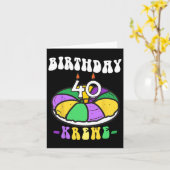 マルディグラスキングケーキ カード (黄色い花)