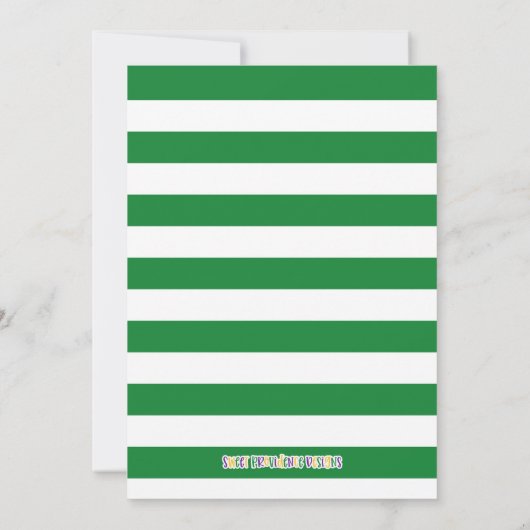 マルディグラスキングセカンド誕生日招待状 招待状 (裏面)