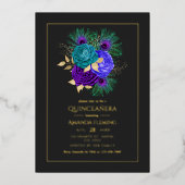 マルディグラスキンセアニラフォイル招待状 箔招待状 (正面)