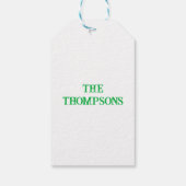 マルディグラスギフトパーソナライズされたラベル ギフトタグ (裏面)