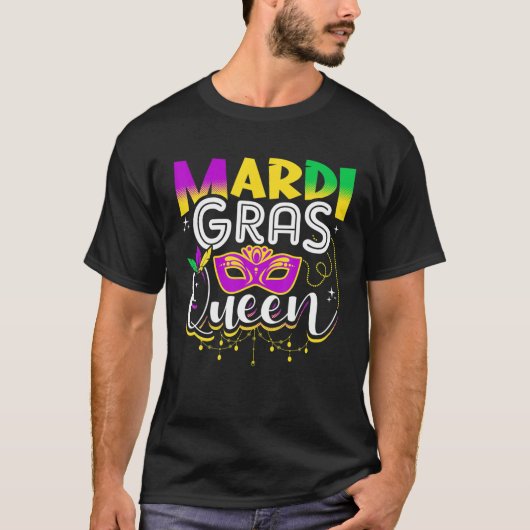 マルディグラスクイーンおもしろい Tシャツ (正面)