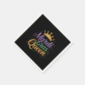 マルディグラスクイーンパレードコスチュームパーティー スタンダードカクテルナプキン (角)