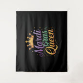 マルディグラスクイーンパレードコスチュームパーティー タペストリー (正面)