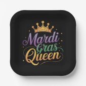 マルディグラスクイーンパレードコスチュームパーティー ペーパープレート (正面)