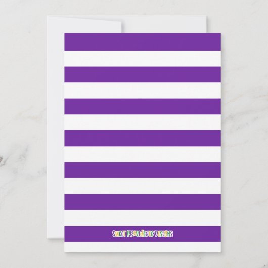 マルディグラスクイーンファースト誕生日招待状 招待状 (裏面)