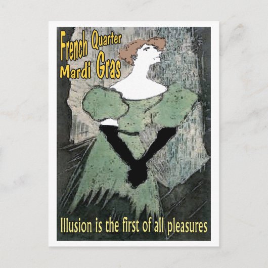 マルディグラスクォーフランスのター ポストカード (正面)