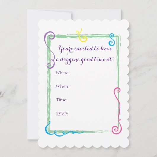 マルディグラスクリ中国のステッド 招待状 (裏面)