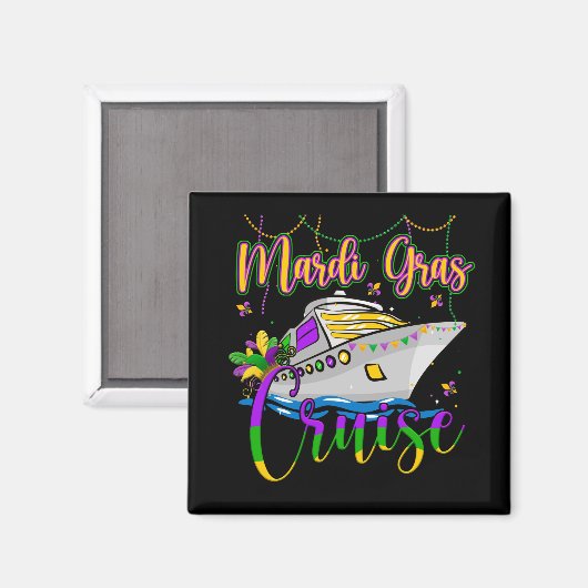 マルディグラスクルーズマッチングファミリーカーニバルパーティー マグネット (正面/裏面)
